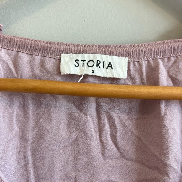 Storia Peasant Babydoll Mauve Dress Small - Picture 7 of 9